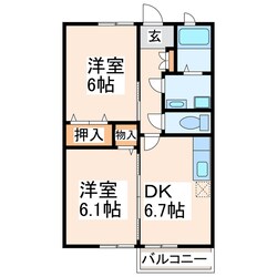 木山農協前 徒歩8分 2階の物件間取画像